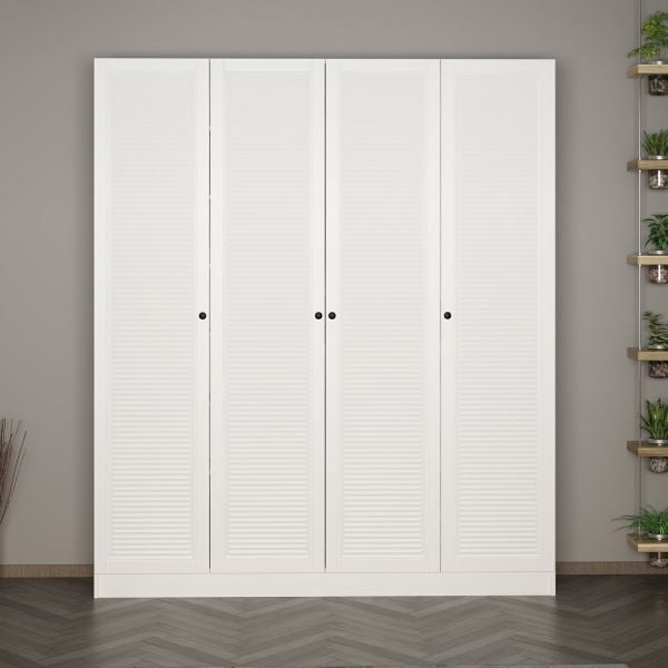 Minar Kale 210 Cm 4 Kapaklı 2B Raf Portmanto Byz Mbr Panjur Byz