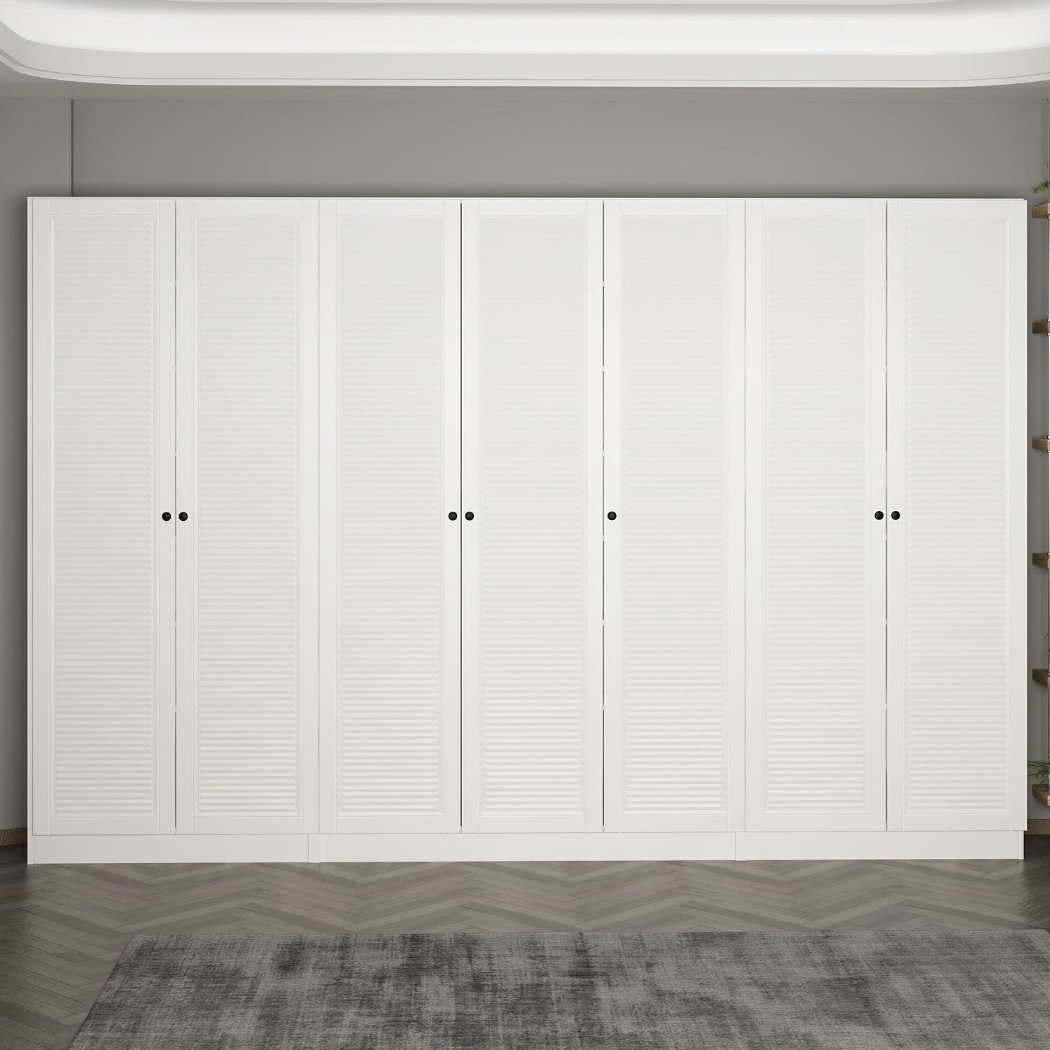 Minar Kale 210 Cm 7 Kapaklı 5B Raf Portmanto Byz Mbr Panjur Byz