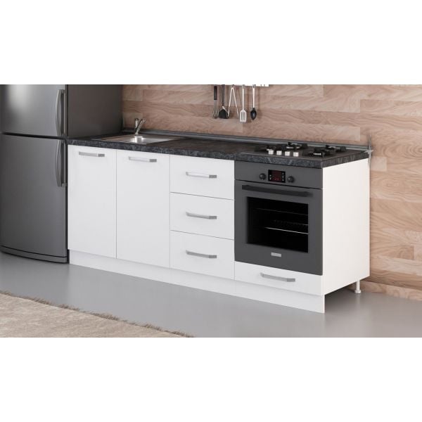 Minar 200 Cm Mutfak Dolabı Beyaz 200-B3-Alt Modül