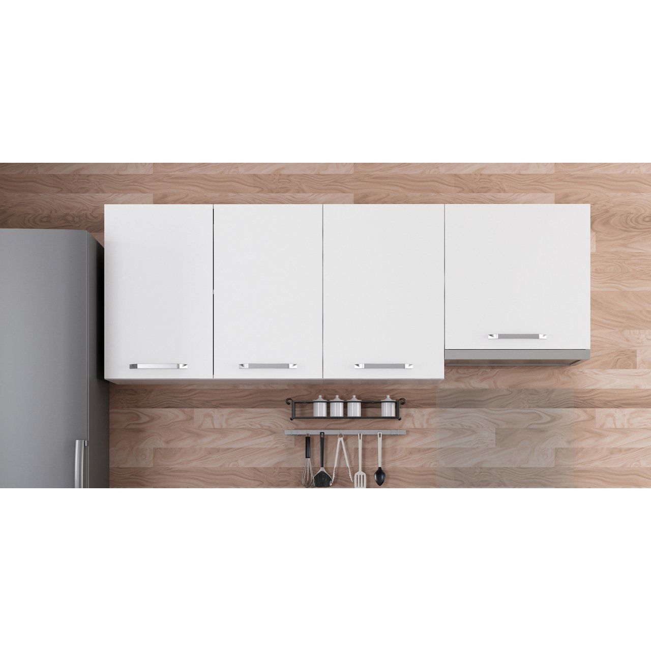 Minar 200 Cm Mutfak Dolabı Beyaz 200-B4-Üst Modül