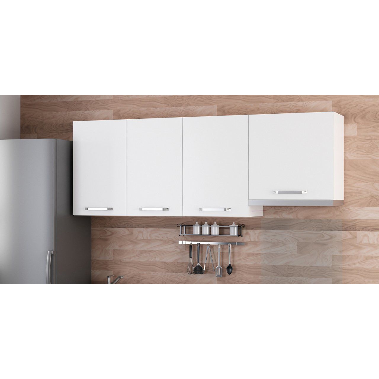 Minar 200 Cm Mutfak Dolabı Beyaz 200-B4-Üst Modül