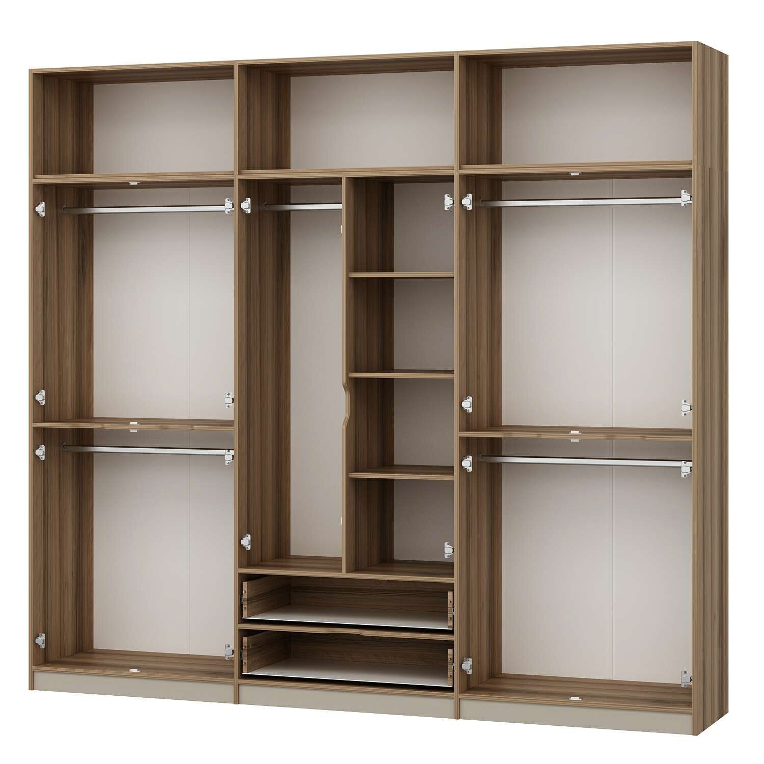 Elina 6 Kapaklı Dolap + Yüklük - Dore/Kumtaşı