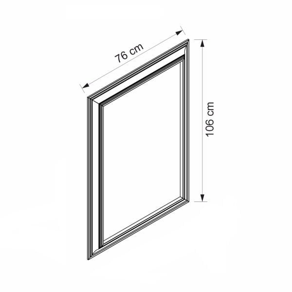 Retro Ayna Pano - Rahle Ceviz