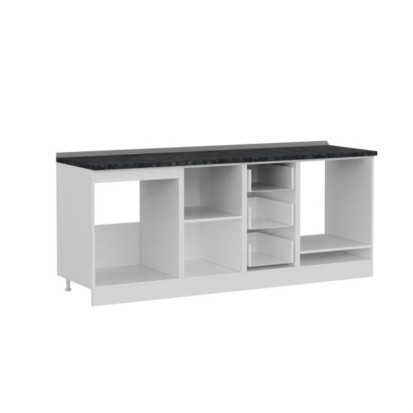 Minar 205 Cm Mutfak Dolabı Beyaz 205-B3-Alt Modül