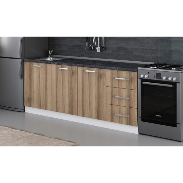 Minar 210 Cm Mutfak Dolabı Beyaz Dore 210-D1-Alt Modül