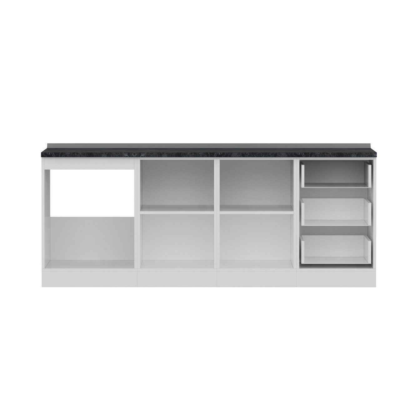 Minar 210 Cm Mutfak Dolabı Beyaz Dore 210-D1-Alt Modül