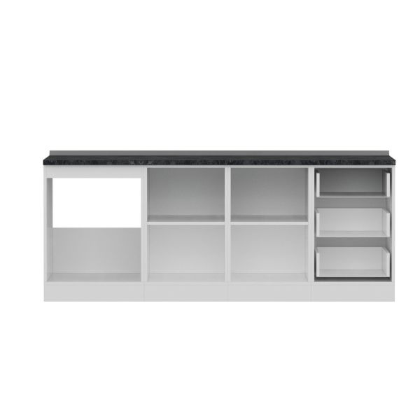 Minar 210 Cm Mutfak Dolabı Beyaz Dore 210-D1-Alt Modül