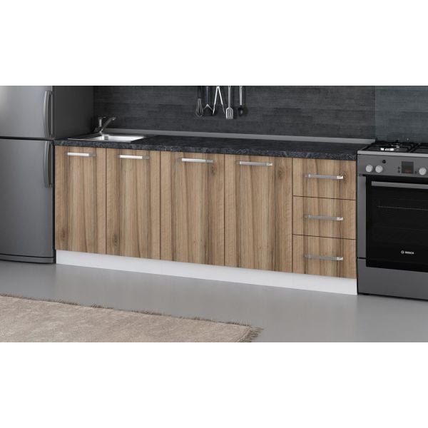 Minar 210 Cm Mutfak Dolabı Beyaz Dore 210-D2-Alt Modül