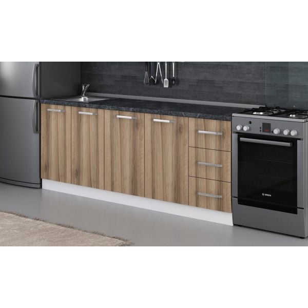 Minar 210 Cm Mutfak Dolabı Beyaz Dore 210-D2-Alt Modül