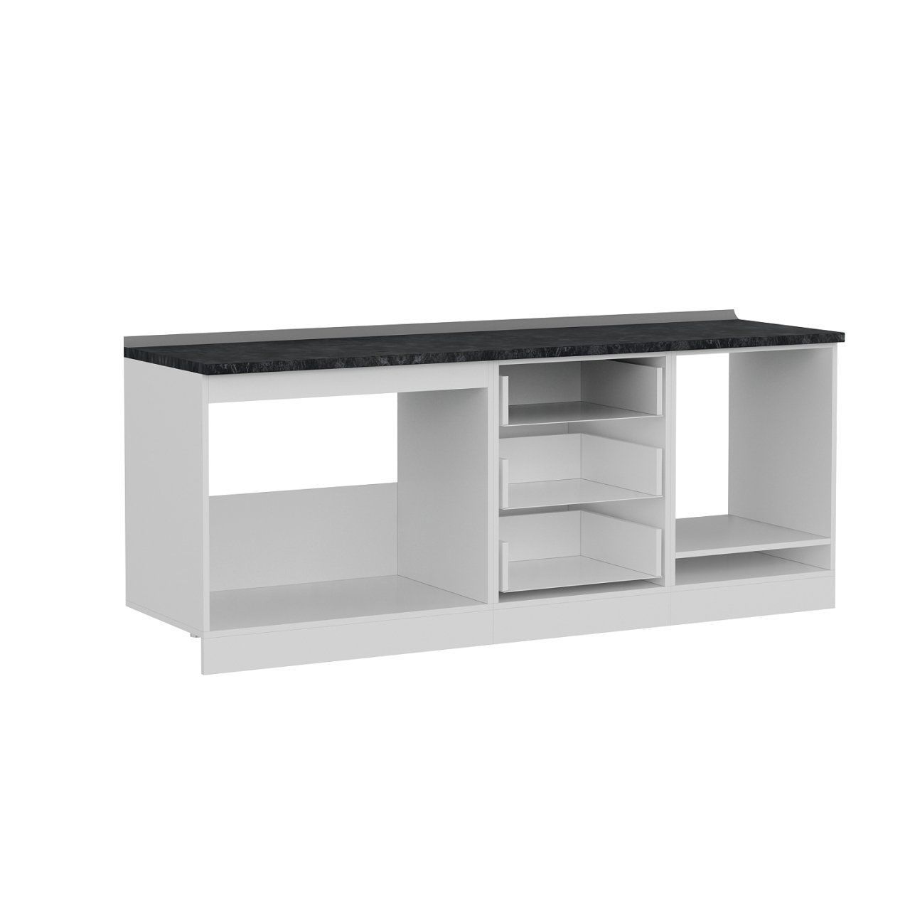 Minar 210 Cm Mutfak Dolabı Beyaz Dore 210-D3-Alt Modül