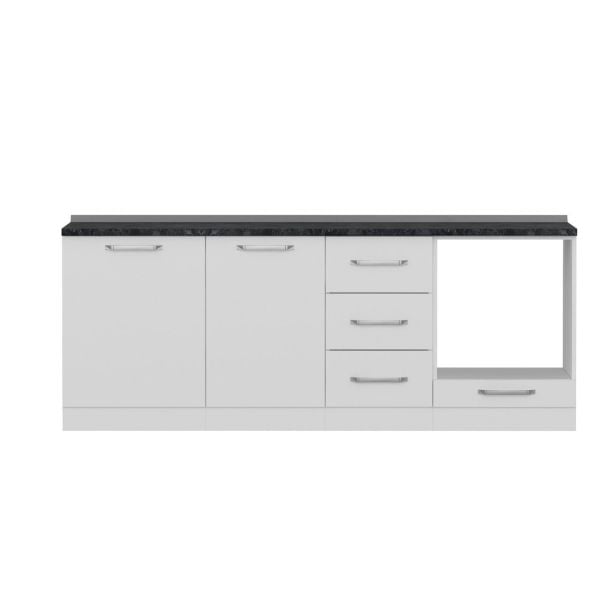 Minar 215 Cm Mutfak Dolabı Beyaz 215-B3-Alt Modül