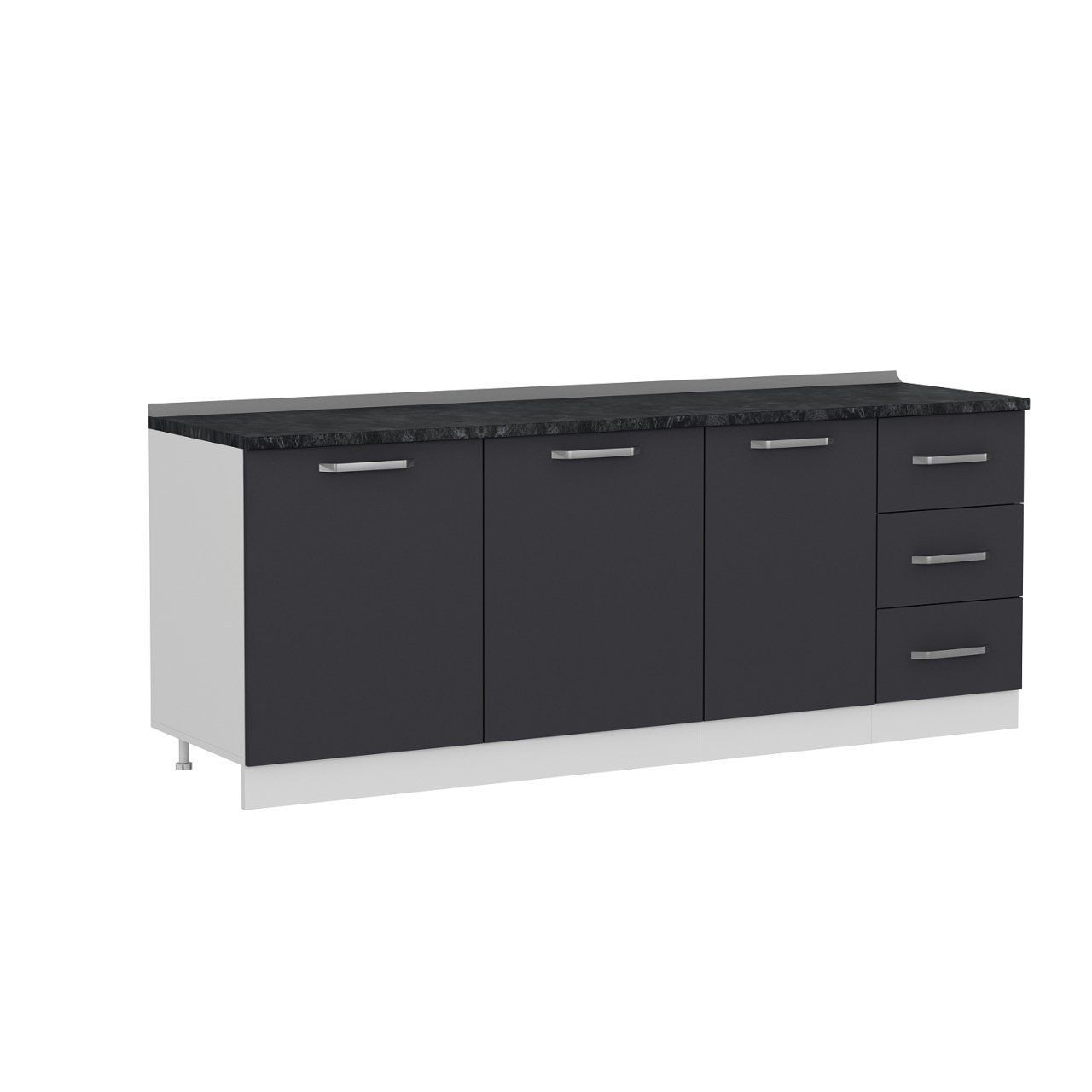 Minar 215 Cm Mutfak Dolabı Beyaz Antrasit 215-A2-Alt Modül