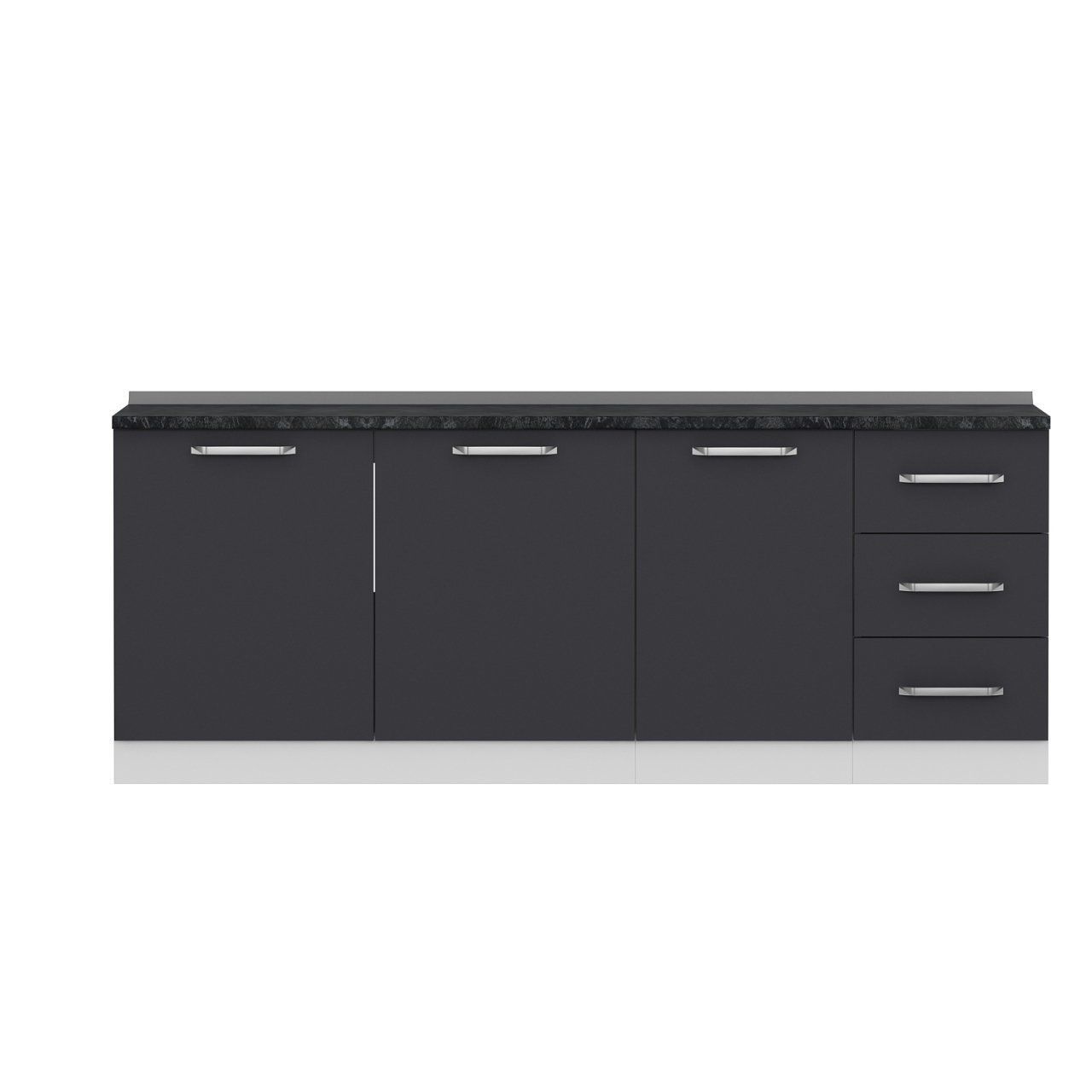 Minar 215 Cm Mutfak Dolabı Beyaz Antrasit 215-A2-Alt Modül