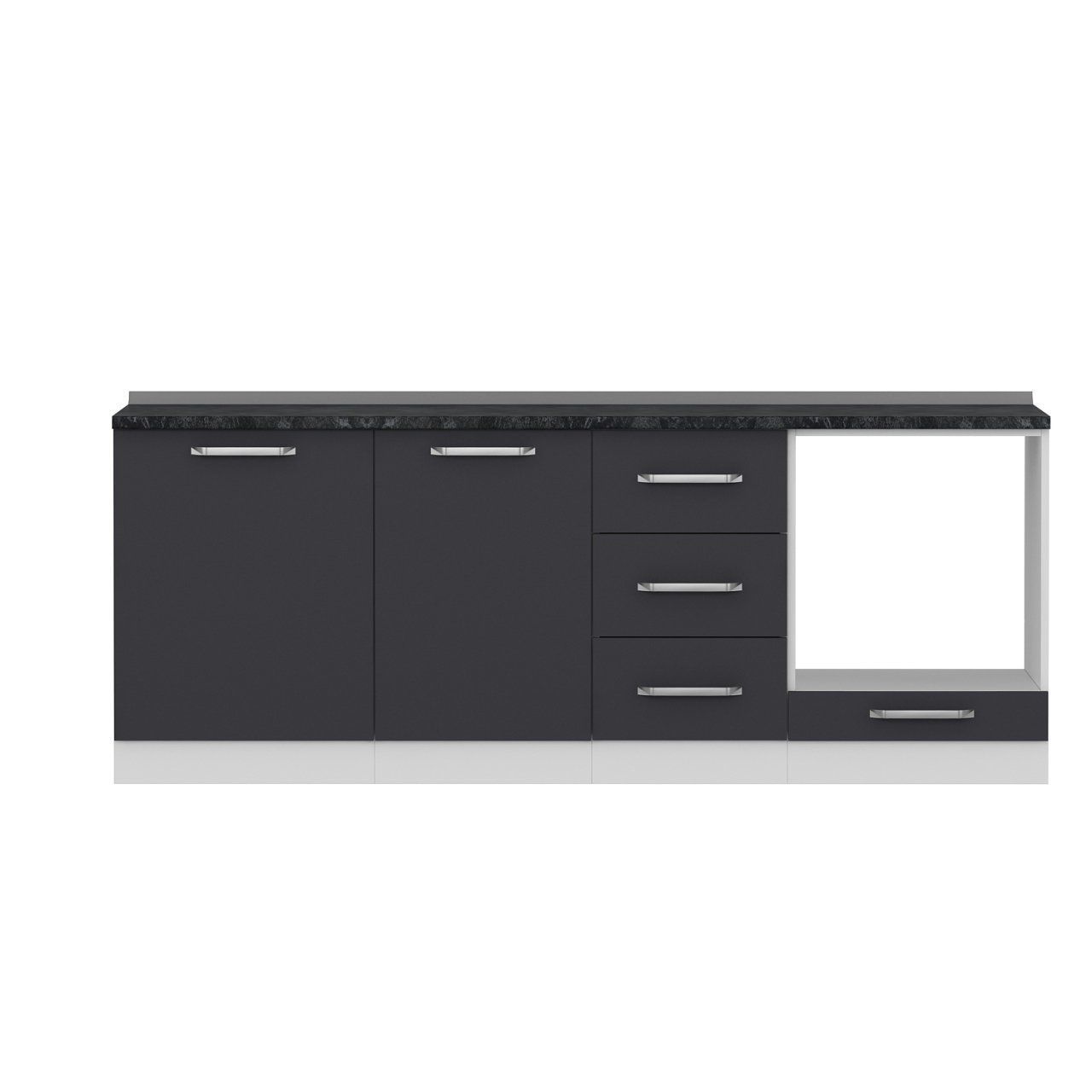 Minar 215 Cm Mutfak Dolabı Beyaz Antrasit 215-A3-Alt Modül