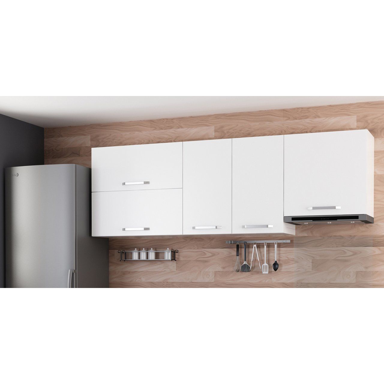 Minar 220 Cm Mutfak Dolabı Beyaz 220-B8-Üst Modül