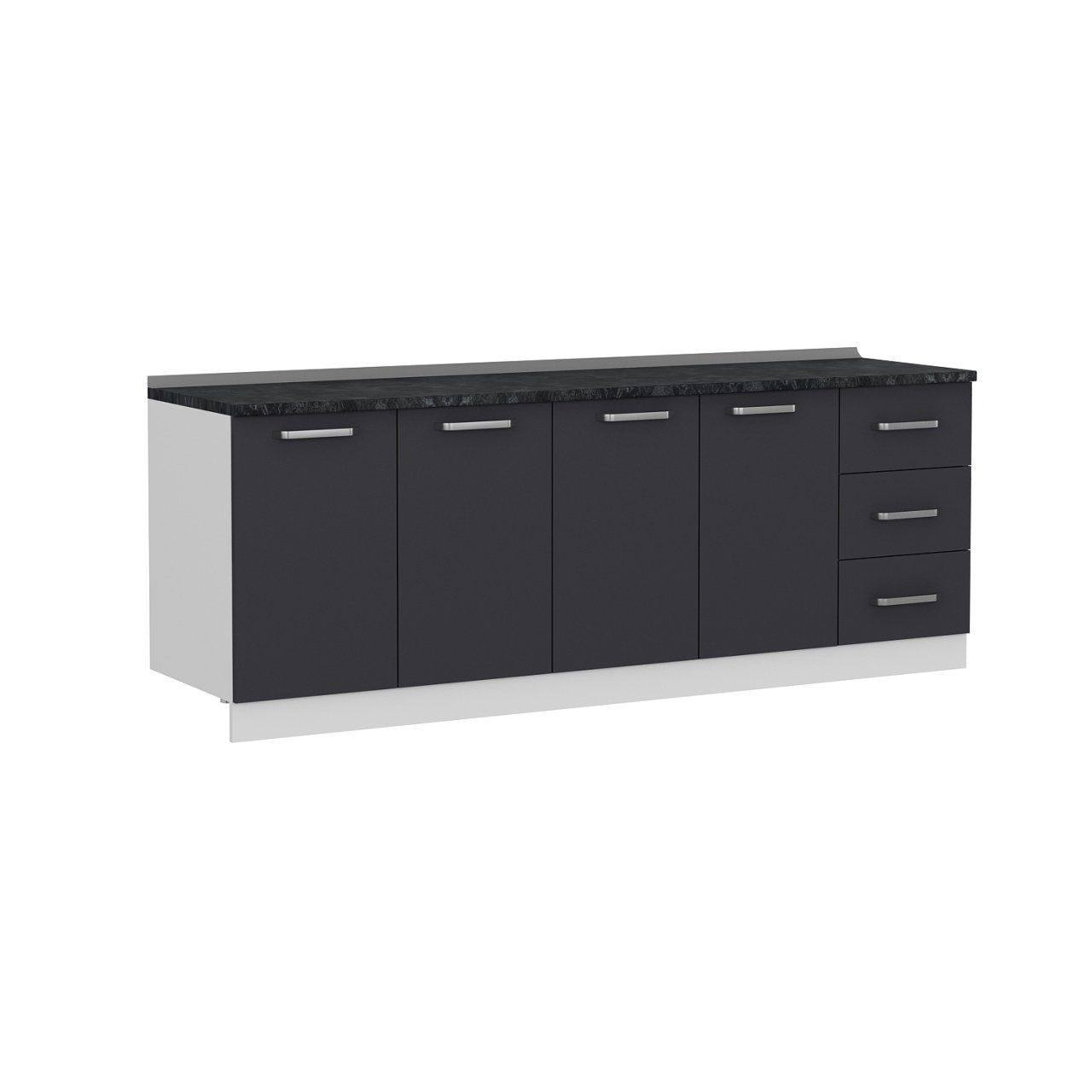 Minar 225 Cm Mutfak Dolabı Beyaz Antrasit 225-A2-Alt Modül