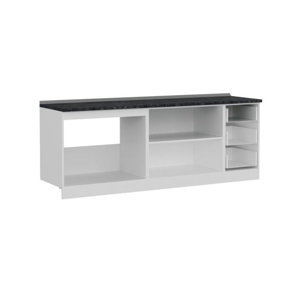 Minar 225 Cm Mutfak Dolabı Beyaz Antrasit 225-A2-Alt Modül