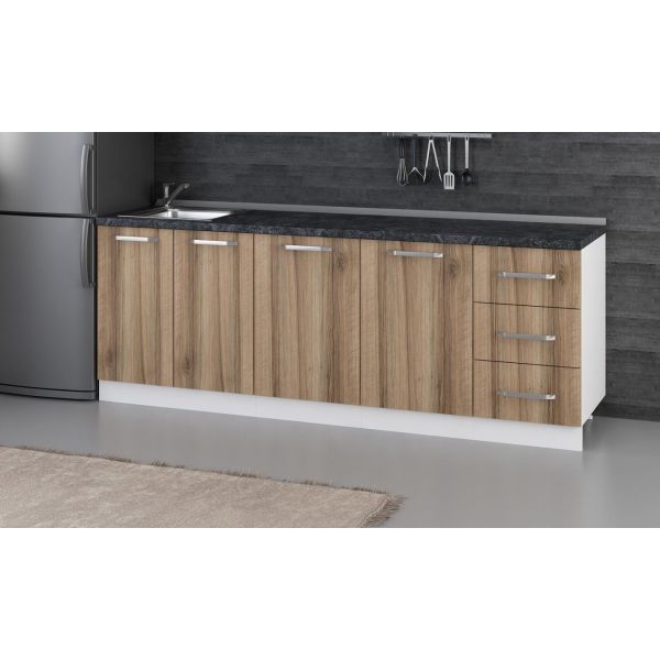 Minar 225 Cm Mutfak Dolabı Beyaz Dore 225-D1-Alt Modül