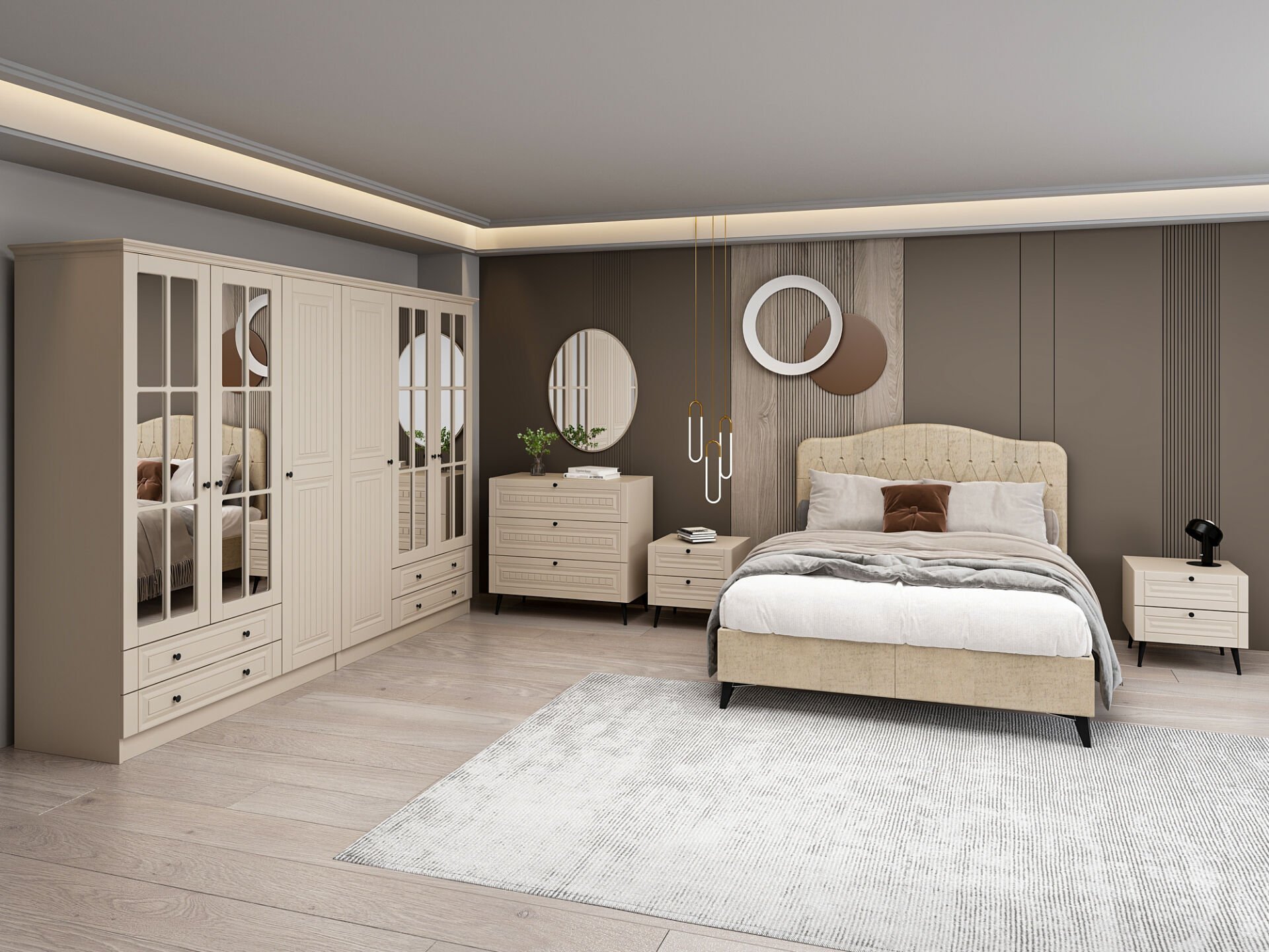 İlkbahar Yatak Odası Takımı - Kumtaşı