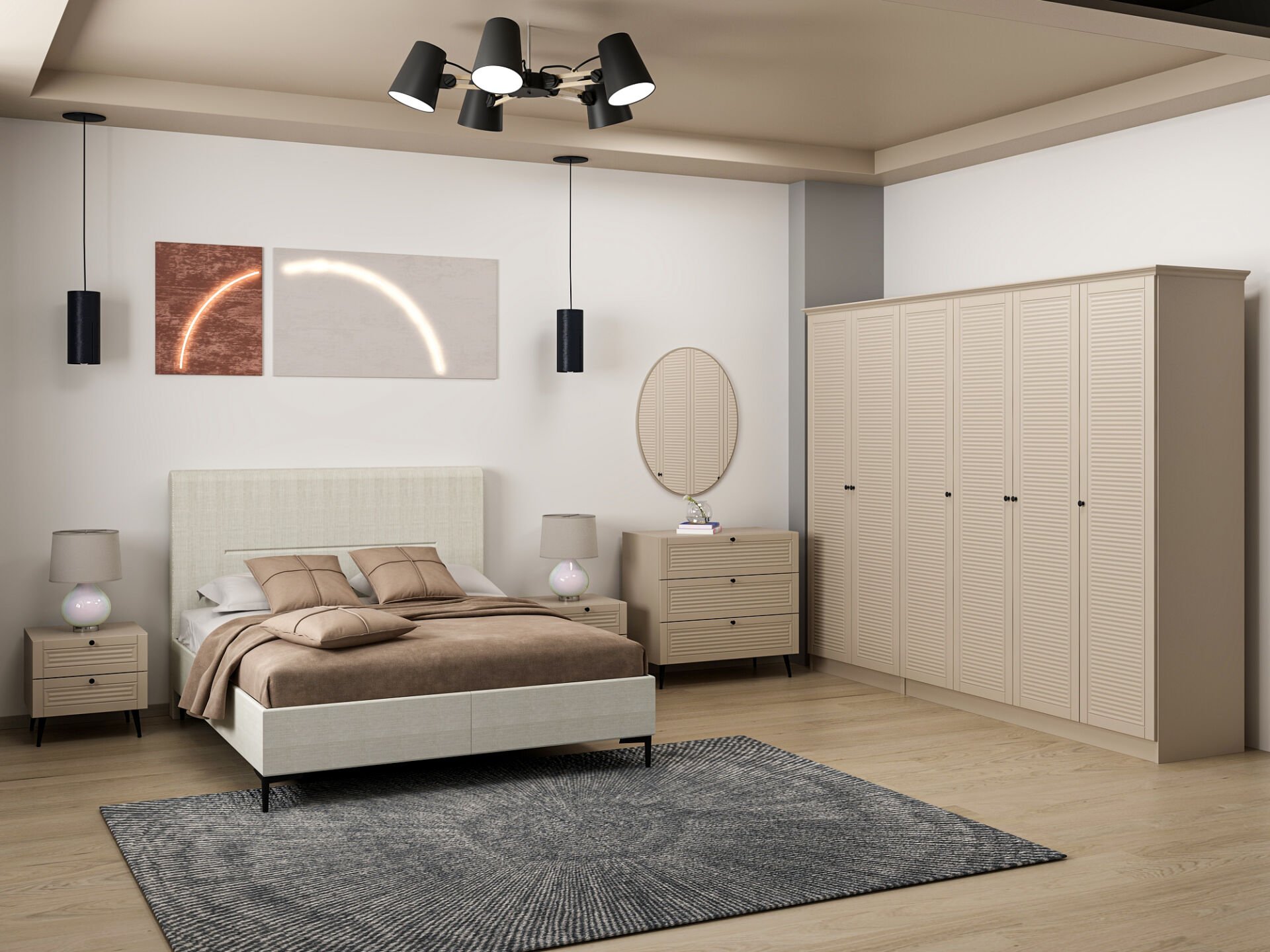 Pandora Yatak Odası Takımı - Kumtaşı