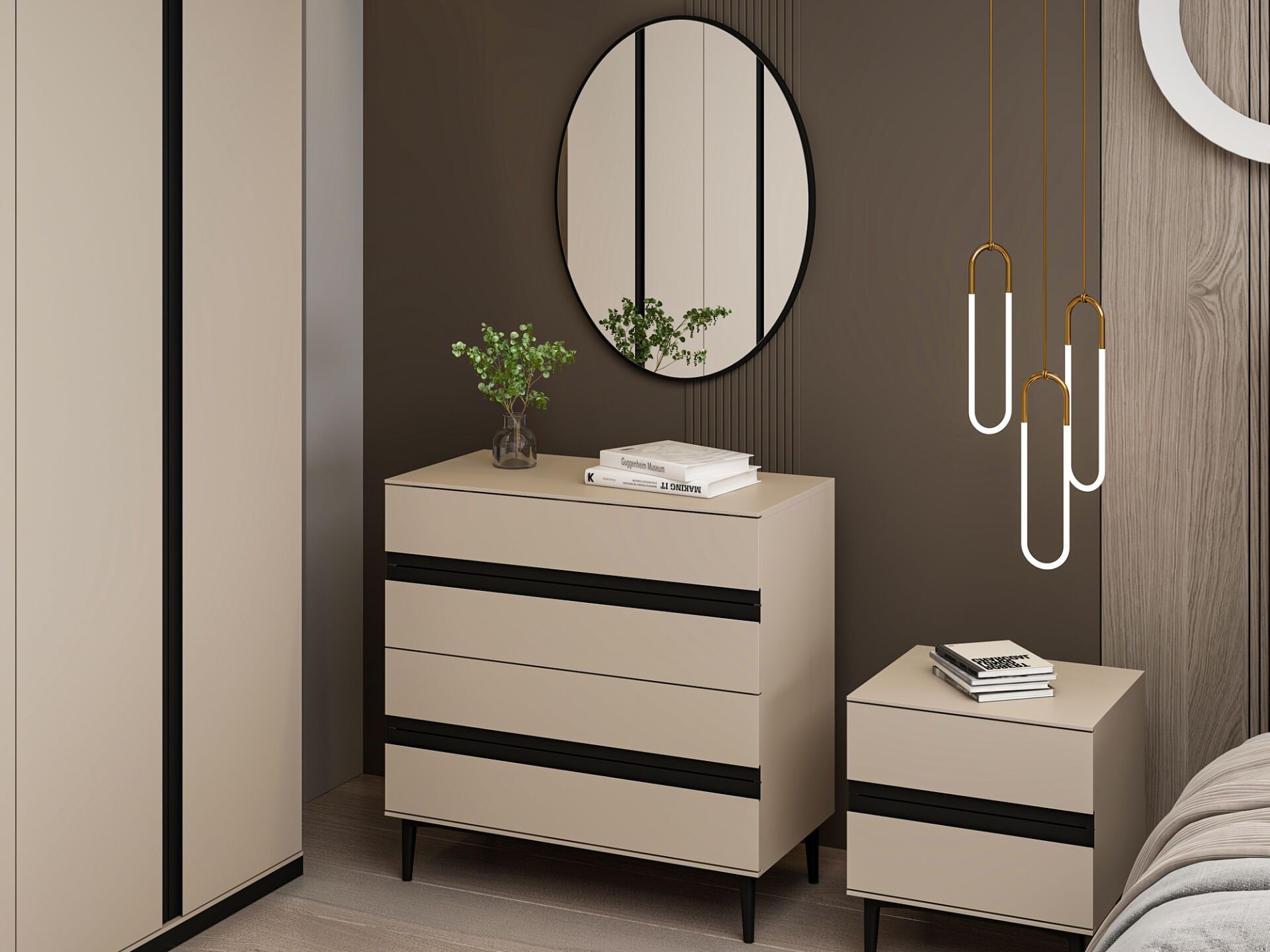 Star Yatak Odası Takımı - Kumtaşı/Siyah