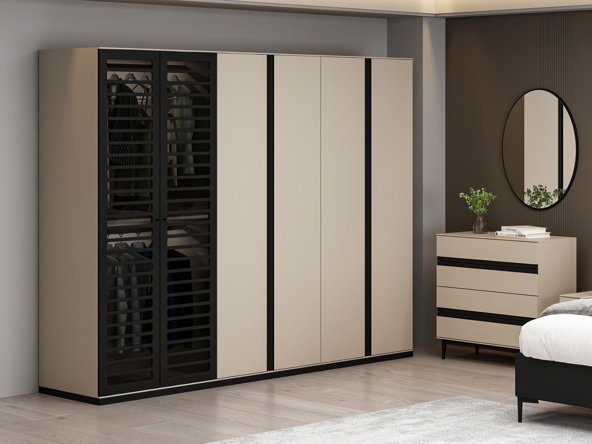 Star Yatak Odası Takımı - Kumtaşı/Siyah