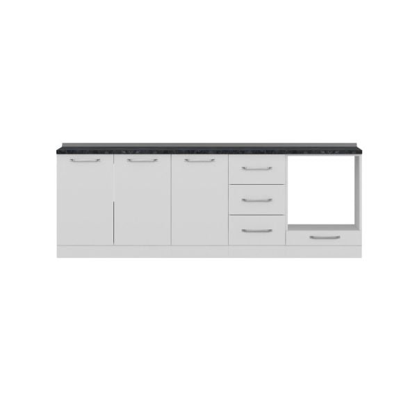 Minar 240 Cm Mutfak Dolabı Beyaz 240-B4-Alt Modül