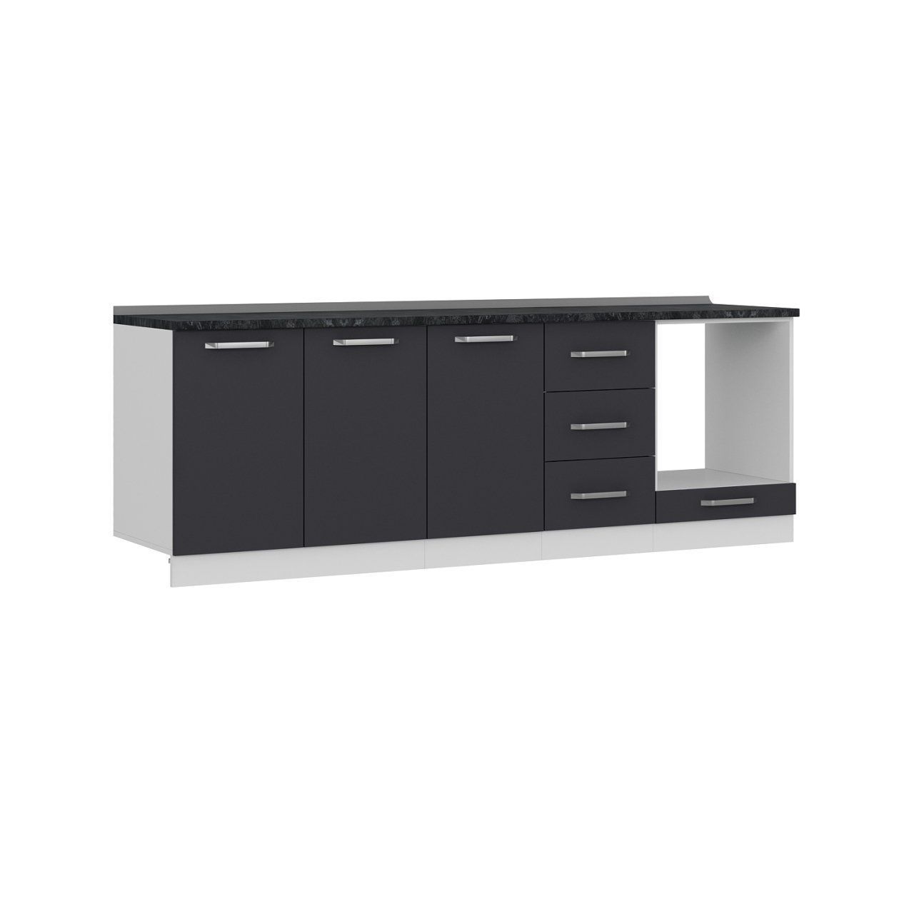 Minar 240 Cm Mutfak Dolabı Beyaz Antrasit 240-A4-Alt Modül