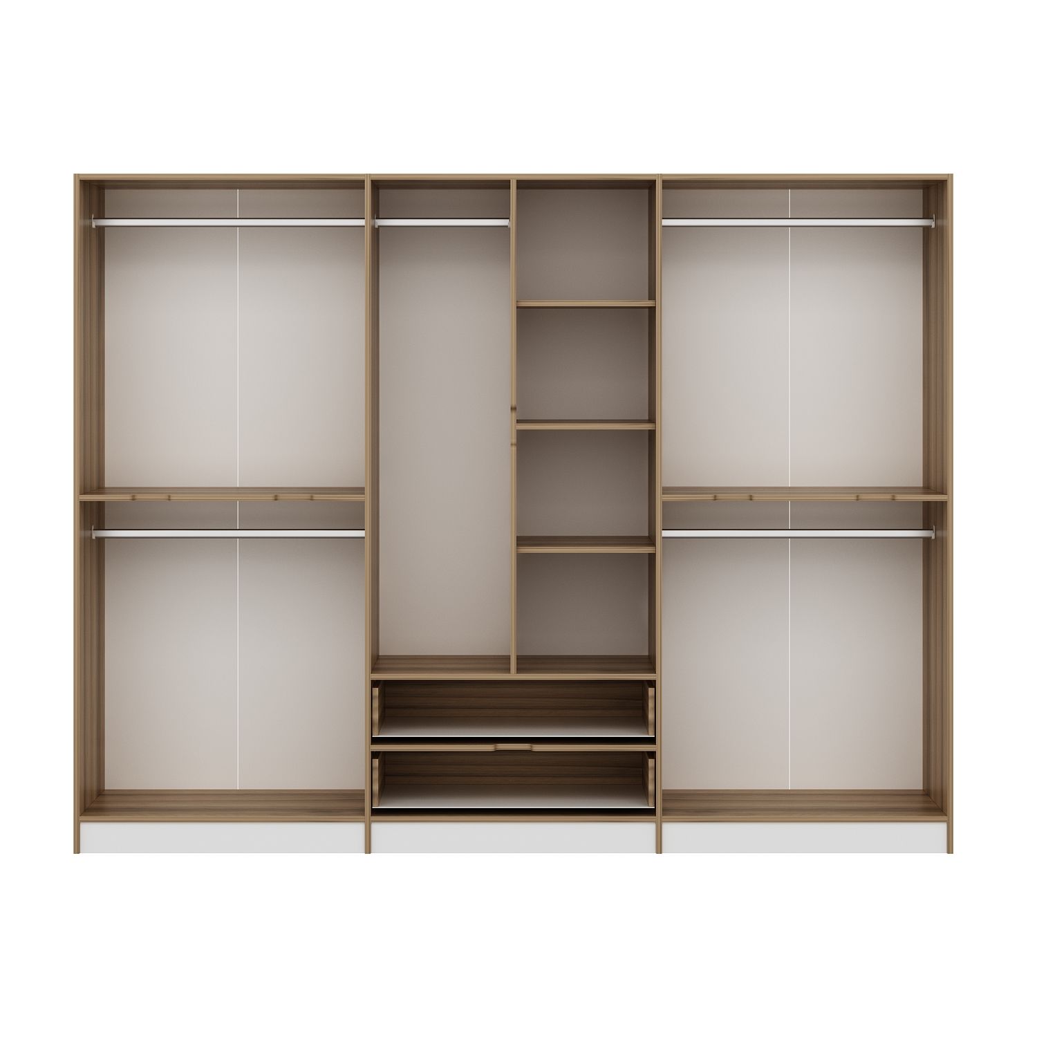 Elina 6 Kapaklı Dolap - Dore/Beyaz