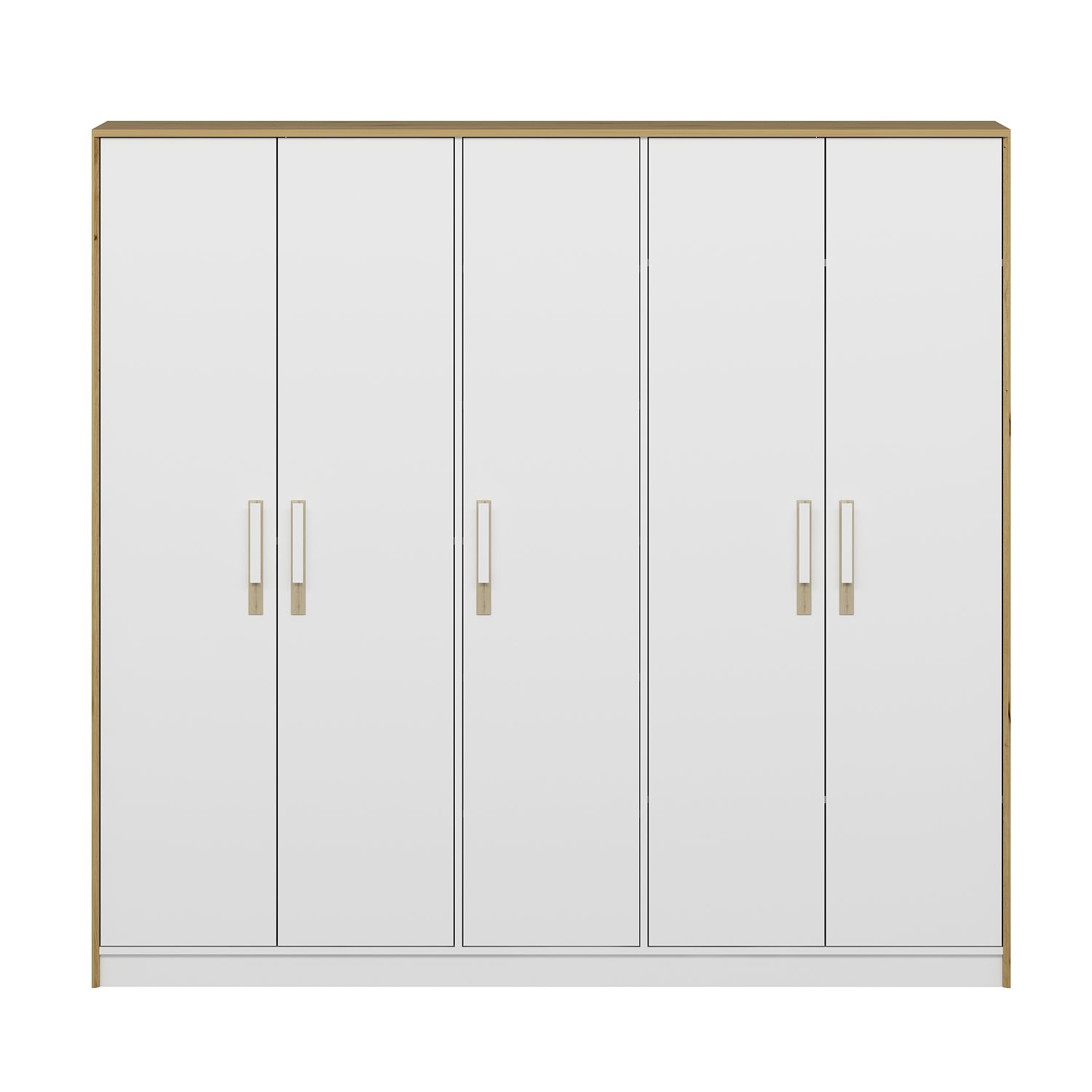 Mitra 5 Kapaklı Dolap - Beyaz/Artisan