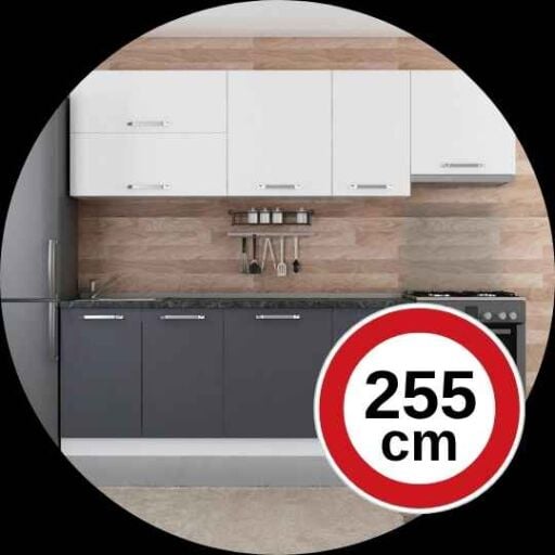 255 Cm Hazır Mutfak Dolabı