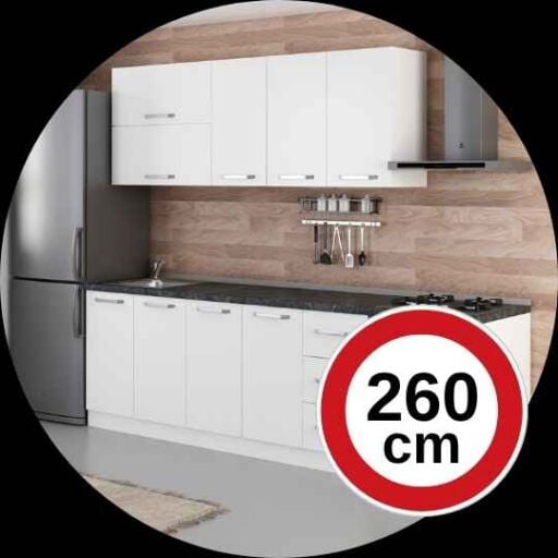 260 Cm Hazır Mutfak Dolabı