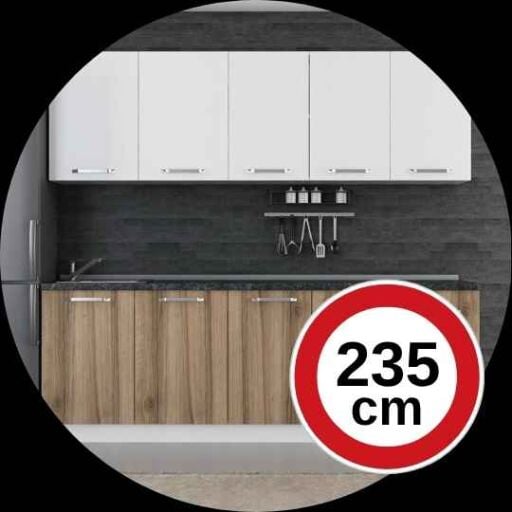235 Cm Hazır Mutfak Dolabı