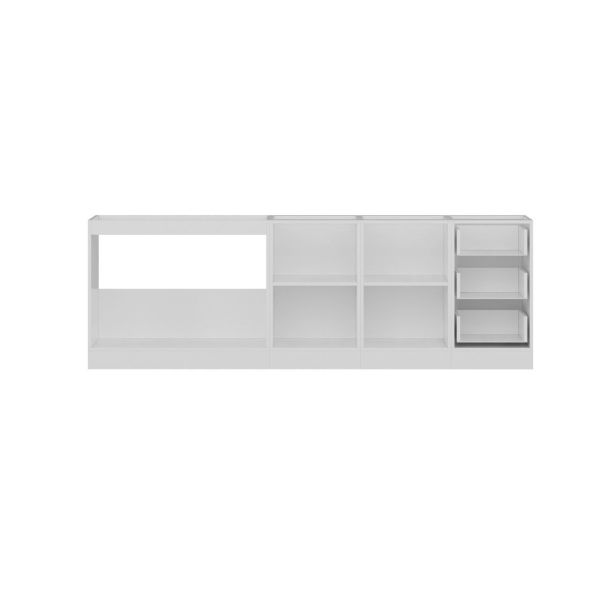 Minar 245 Cm Mutfak Dolabı Beyaz Antrasit 245-A3-Alt Modül