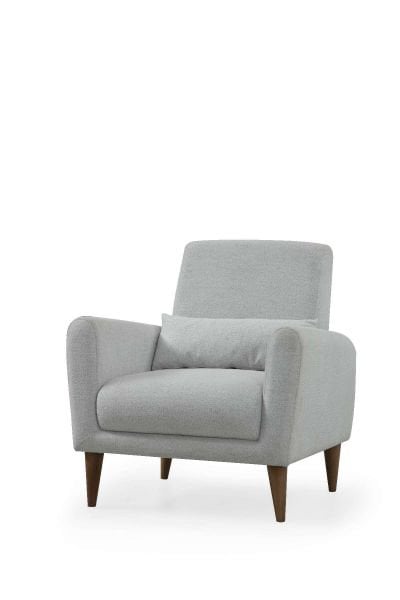 Sare 3+1 Berjer Koltuk Takımı Koyu Gri + Ares Beyaz