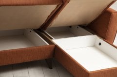 Alkon Sandıklı Bazalı L Köşe Koltuk Kiremit