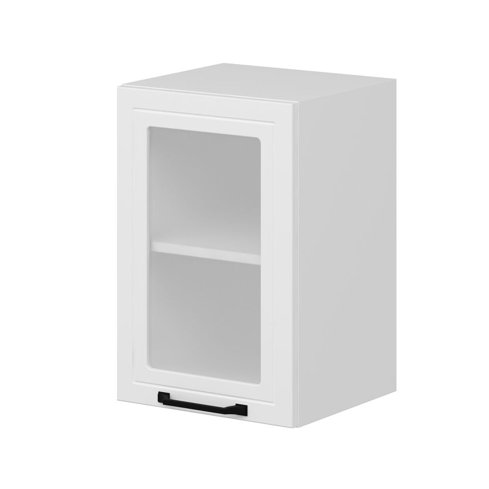 Alvinka Mutfak Modül Mbr_A Üst 1Dk1R 40-H60Cm Dolap Cam Beyaz Beyaz