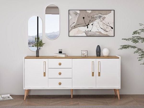 Mitra Konsol & Ayna - Beyaz/Artisan