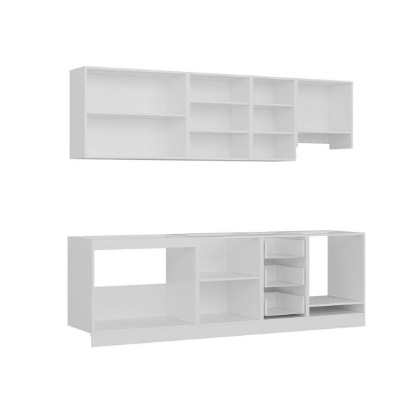 Minar 255 Cm Mutfak Dolabı Beyaz Dore 255-D5