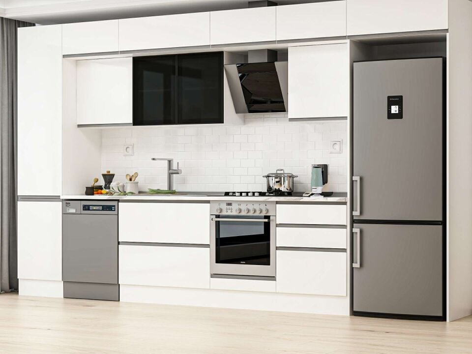 Alvinka 400X240 Cm High Gloss Mutfak Dolabı Mbb-E90B50S60-3
