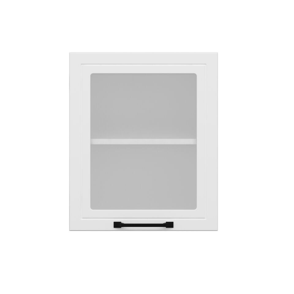 Alvinka Mutfak Modül Mbr_A Üst 1Dk1R 50-H60Cm Dolap Cam Beyaz Beyaz