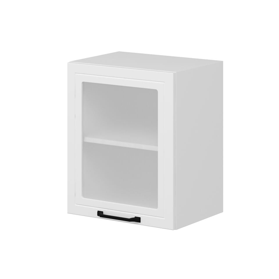 Alvinka Mutfak Modül Mbr_A Üst 1Dk1R 50-H60Cm Dolap Cam Beyaz Beyaz