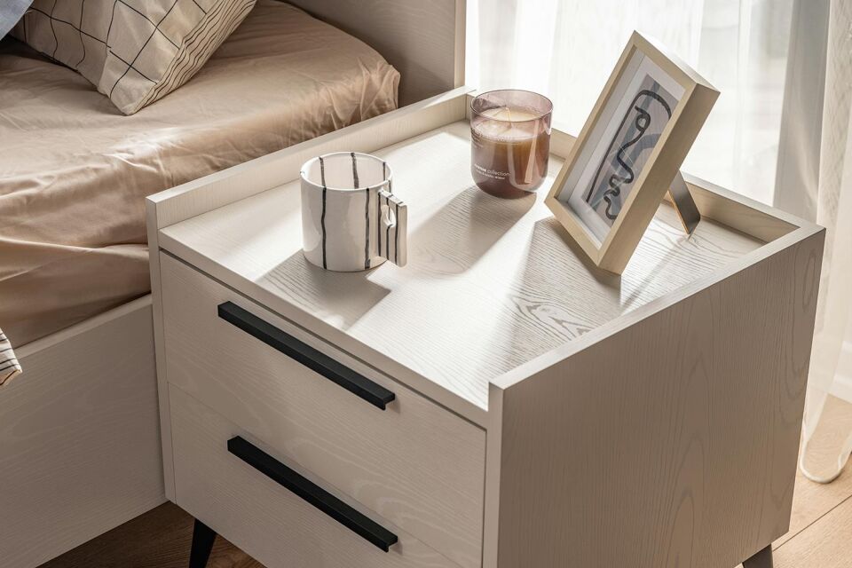 Ceramical KM1 2 Çekmeceli Komodin - Vizon Bej