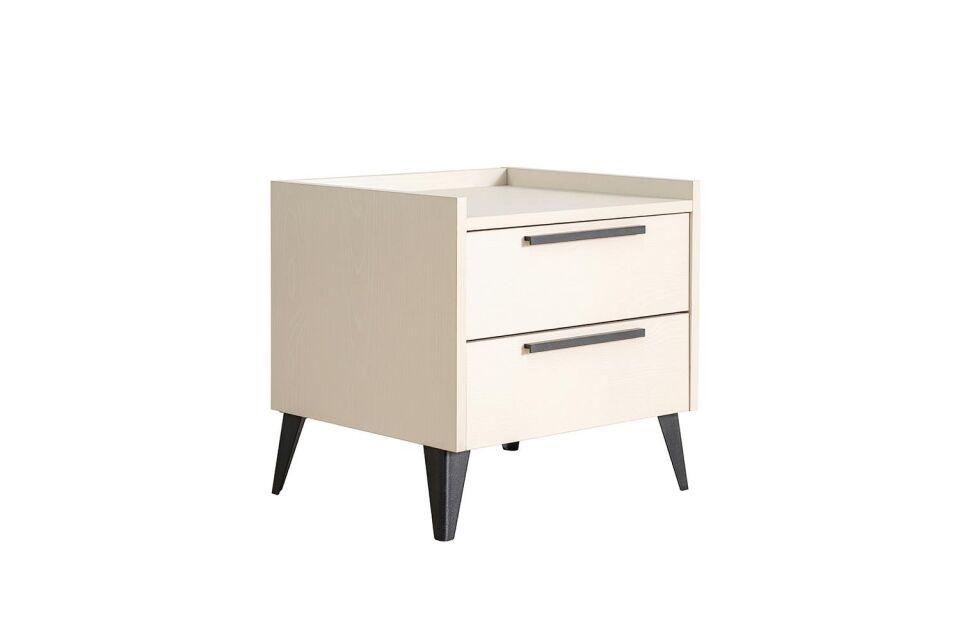 Ceramical KM1 2 Çekmeceli Komodin - Vizon Bej