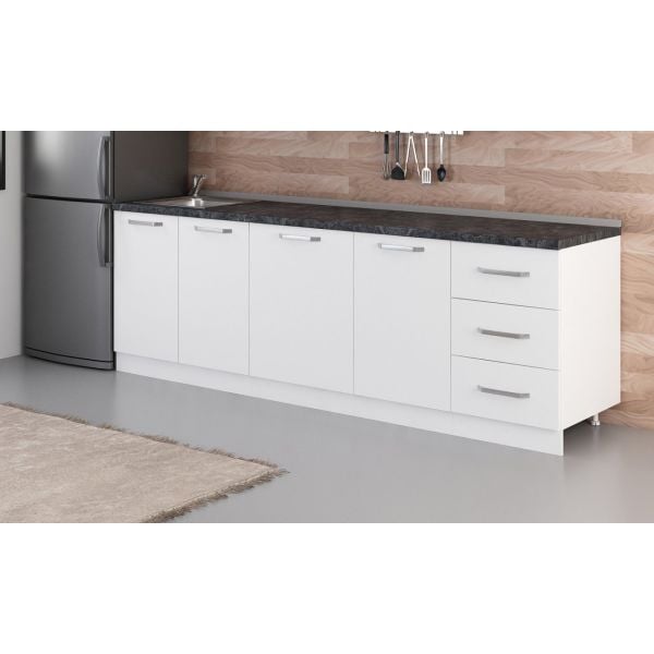 Minar 250 Cm Mutfak Dolabı Beyaz 250-B1-Alt Modül