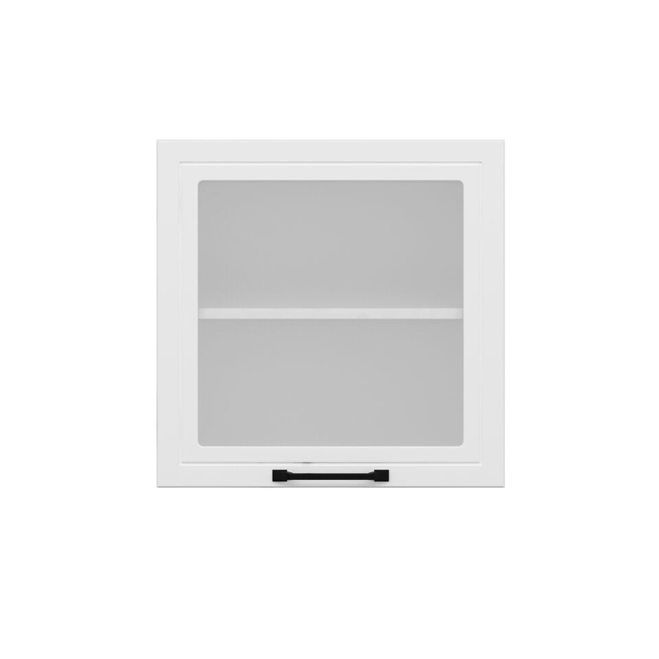 Alvinka Mutfak Modül Mbr_A Üst 1Dk1R 60-H60Cm Dolap Cam Beyaz Beyaz