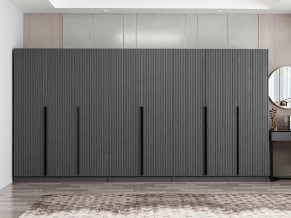 Kale Plus 8 Mebran Kapaklı 4Ç Dolap Antrasit Mebran