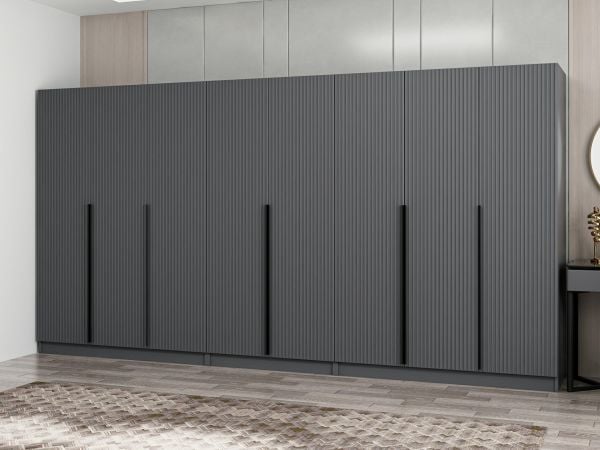 Kale Plus 8 Mebran Kapaklı 4Ç Dolap Antrasit Mebran