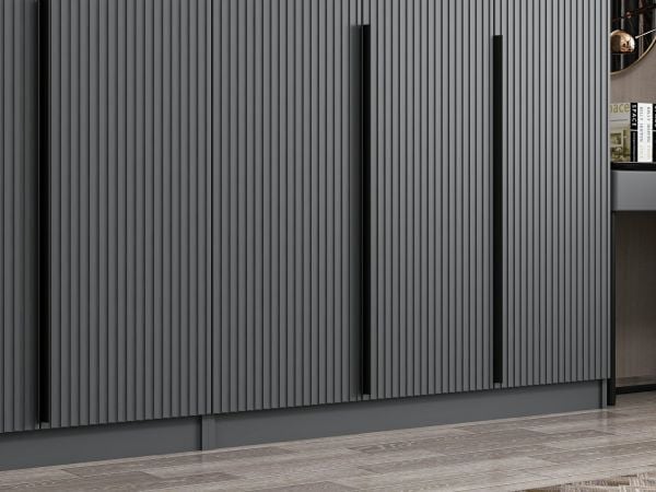 Kale Plus 8 Mebran Kapaklı 4Ç Dolap Antrasit Mebran