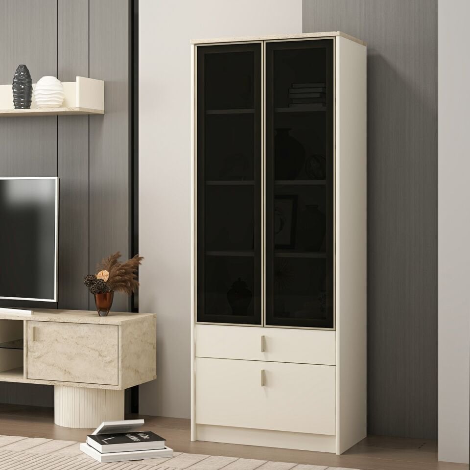 Valento Vitrin 2Ç 2 Cam Kpk-Aytaşı-Traverten